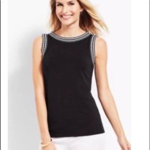 Talbots Grosgrain Trimmed Tank